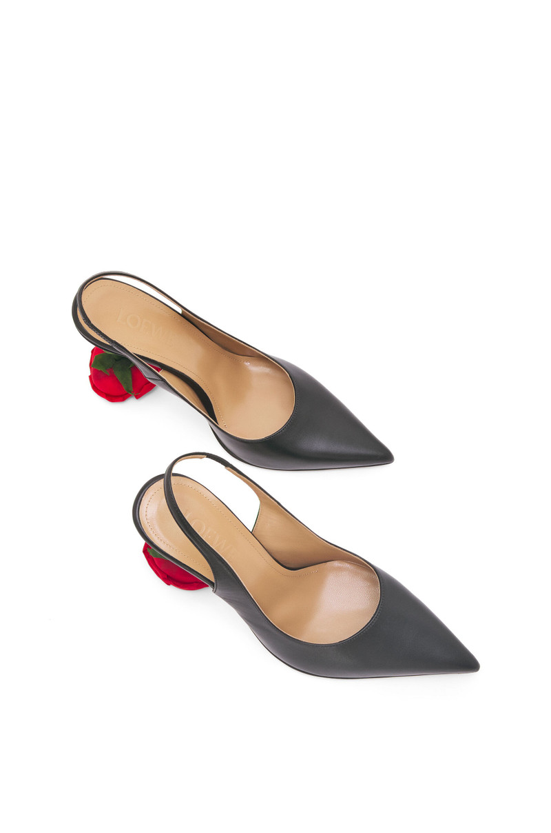 Rose heel slingback in calfskin 3