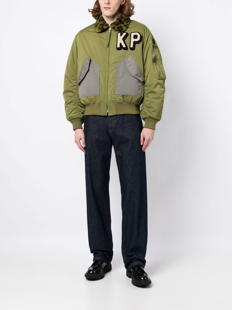 KENZO logo-embroidered bomber jacket outlook