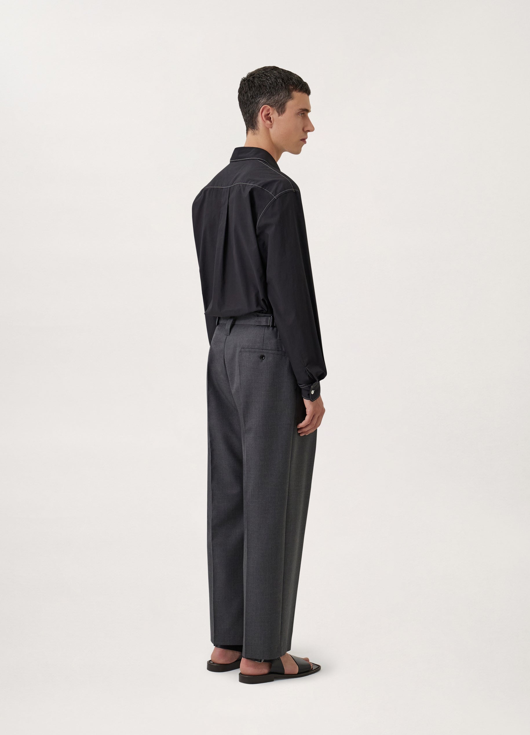 ONE PLEAT PANTS - 4