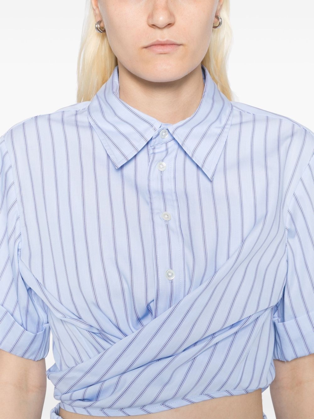 wrap cropped shirt - 5