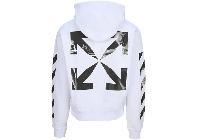 Off-White OFF-WHITE Diagonal Stripes Caravaggio Saint Jerome Writing Arrows Hoodie White/Black outlook