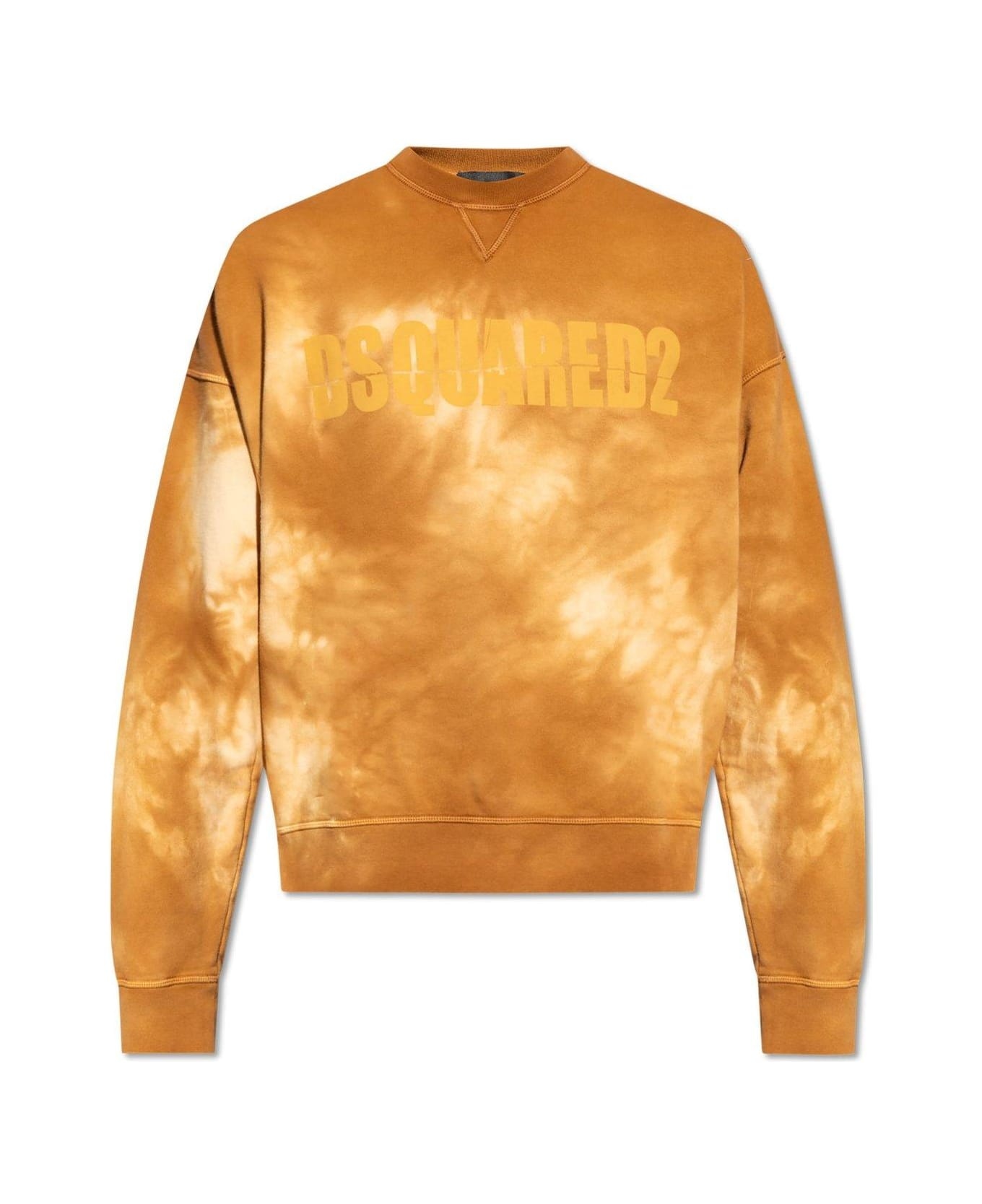 Logo Printed Tie-dyed Crewneck Sweatshirt - 1