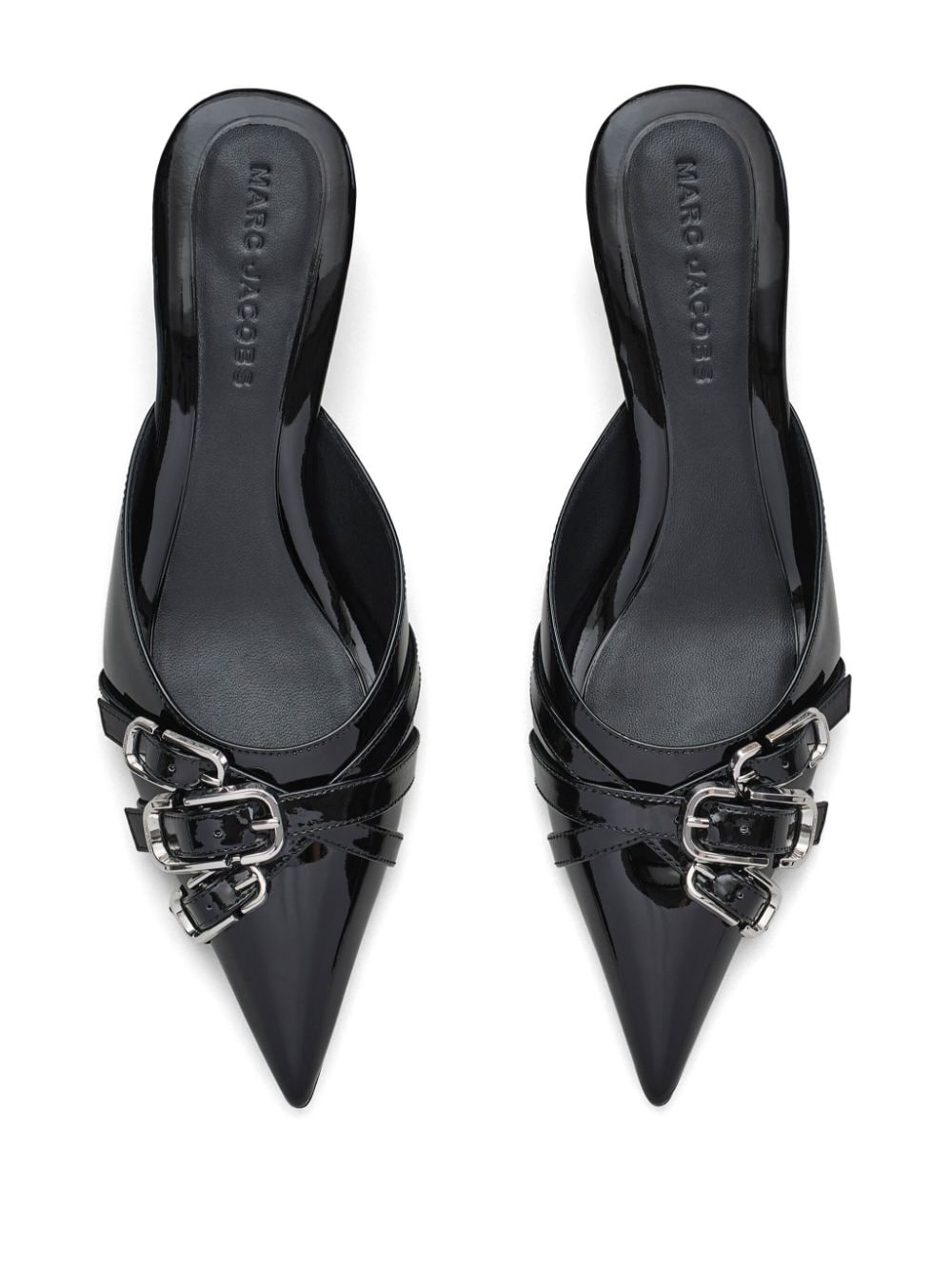 The Patent Leather J Marc Buckle mules - 3