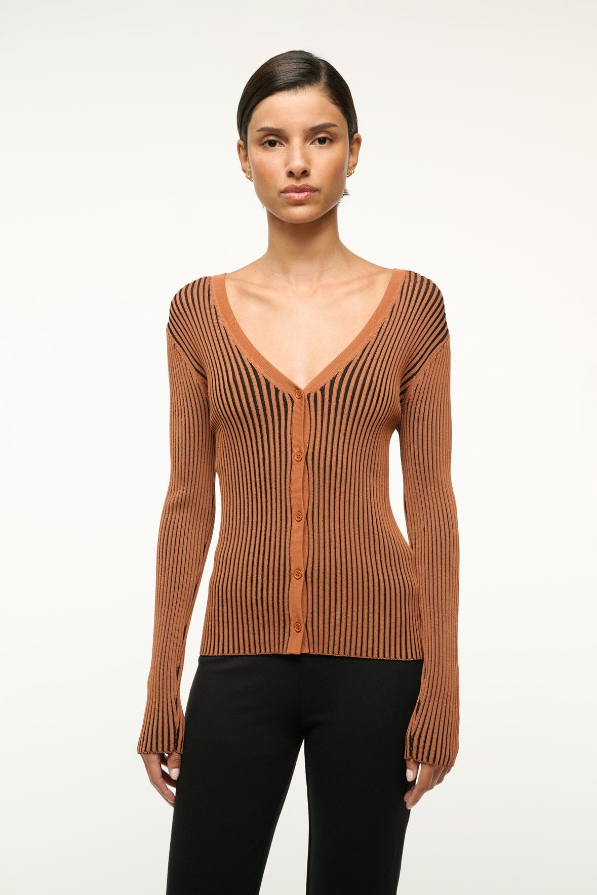 STAUD CARGO SWEATER BLACK TAN - 3