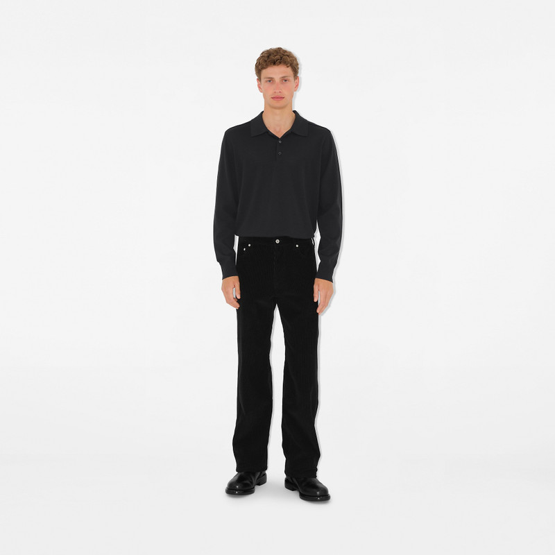 Burberry Long-sleeve Wool Polo Shirt outlook