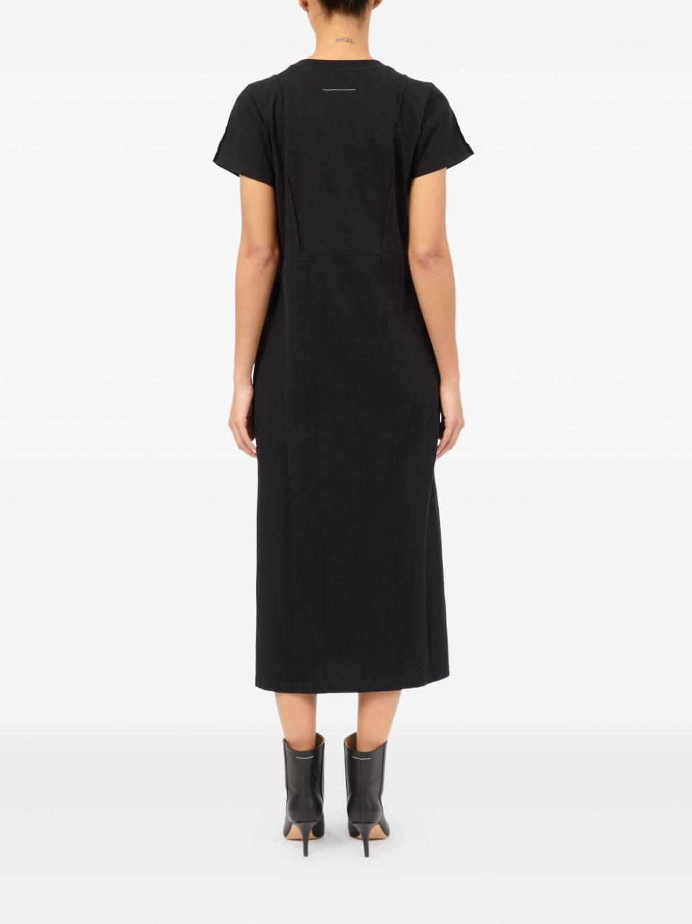 short-sleeve midi dress - 4