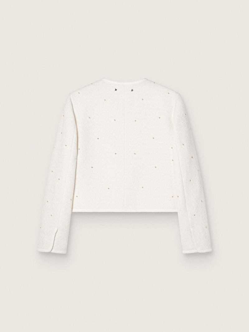 Golden Goose Women’s boxy jacket in bouclé cotton with all-over beads outlook