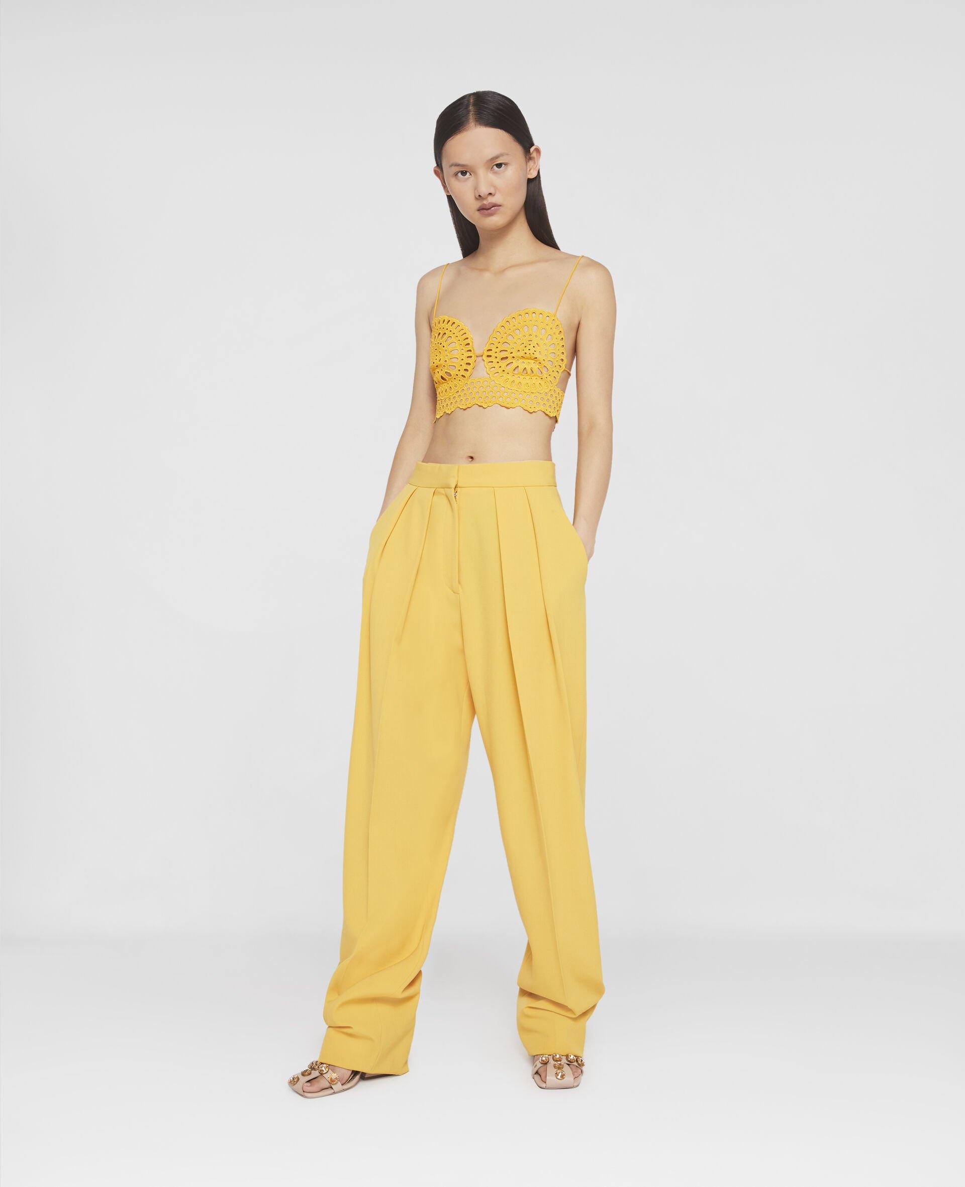 Pleat Front Straight Leg Trousers - 2