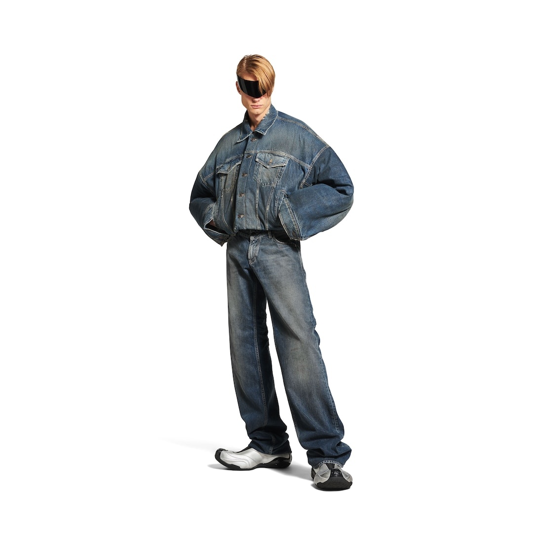 Fitted Low-waist Pants in Blue - 2