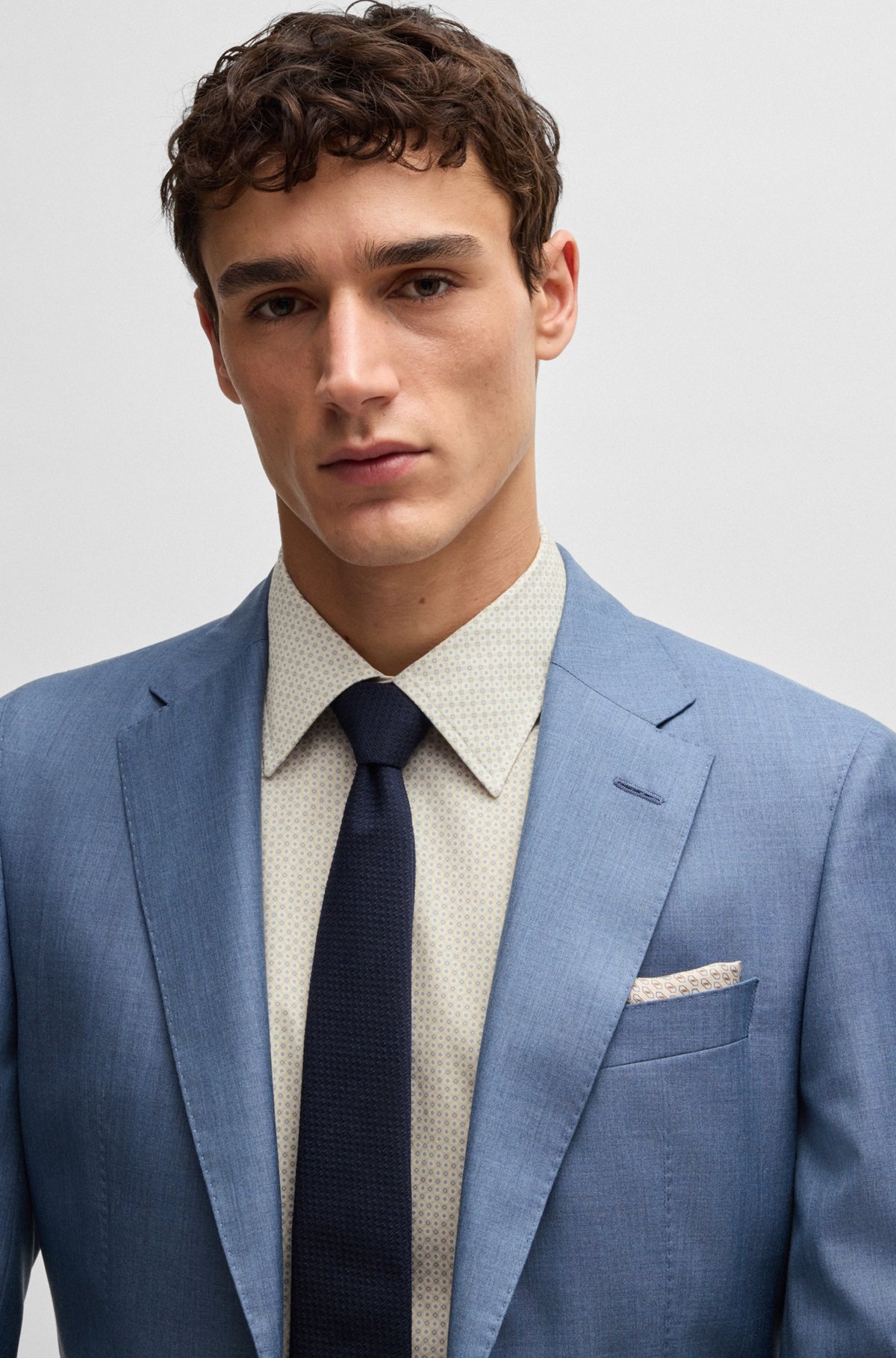 SLIM-FIT SHIRT IN ITALIAN-MADE PRINTED COTTON - 6