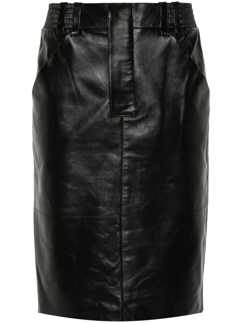leather pencil skirt - 1