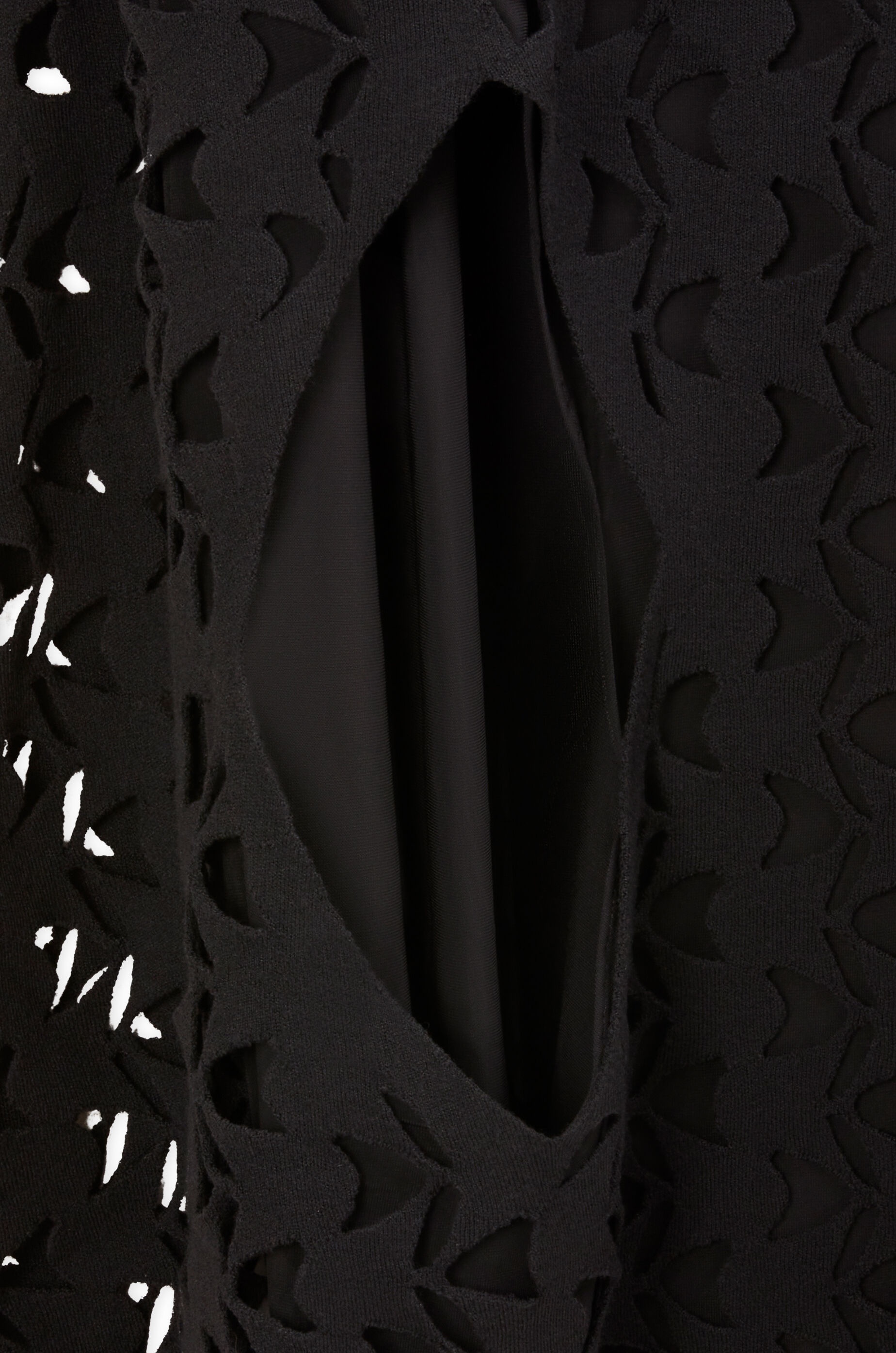 Asymmetric cut out dress in wool - 3