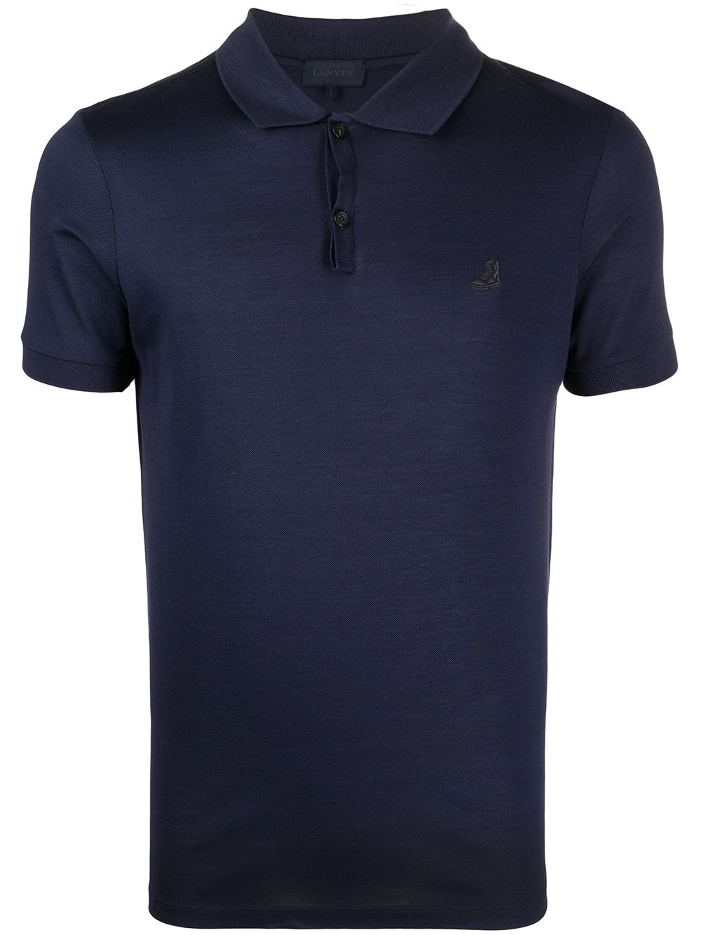 embroidered-logo polo shirt - 1