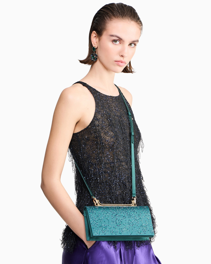 SATIN AND RHINESTONE CLUTCH BAG 7