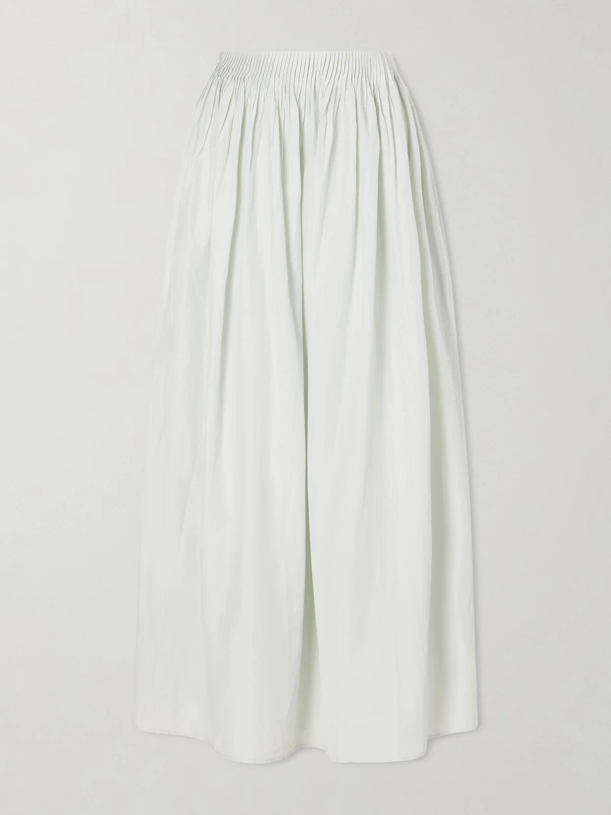 Naya Gathered Cotton And Silk-blend Maxi Skirt - 1