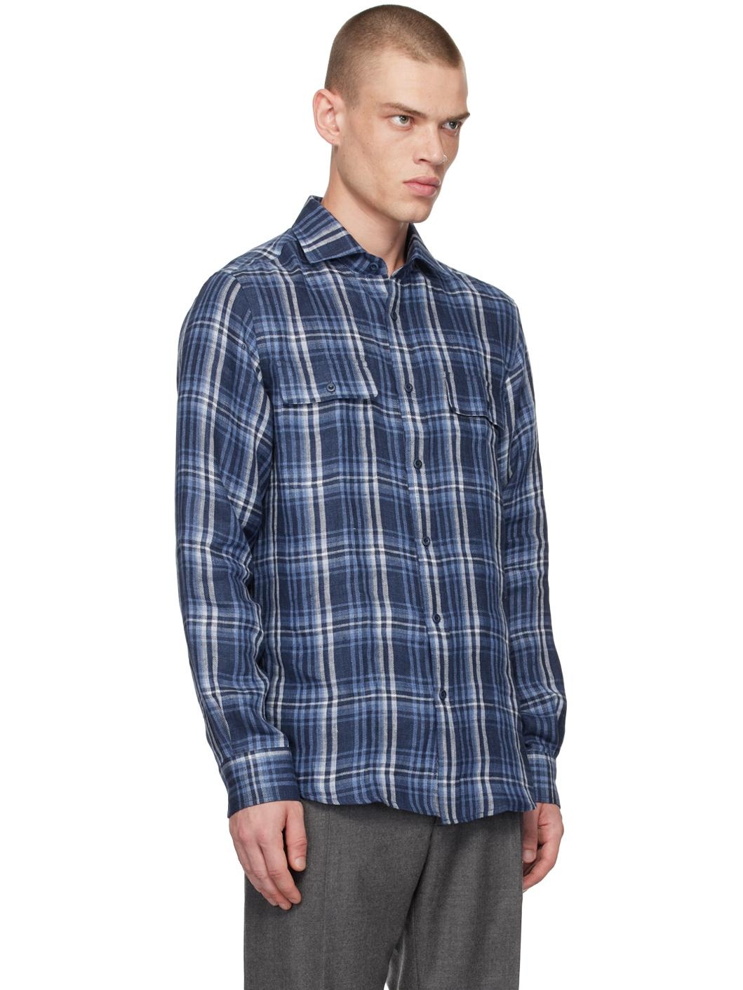 Blue Plaid Shirt - 2