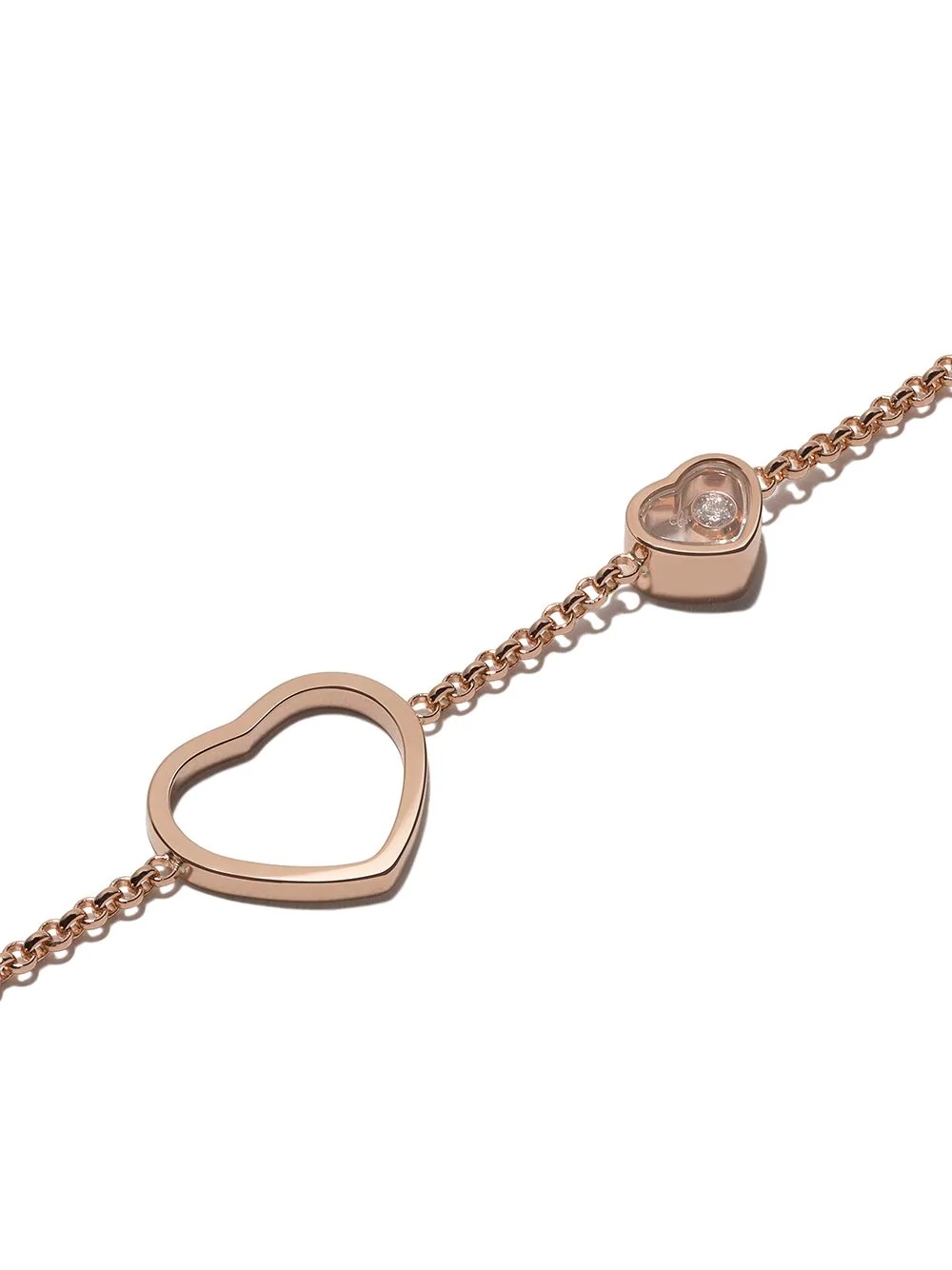 18kt rose gold Happy Hearts mother of pearl and diamond bracelet - 3