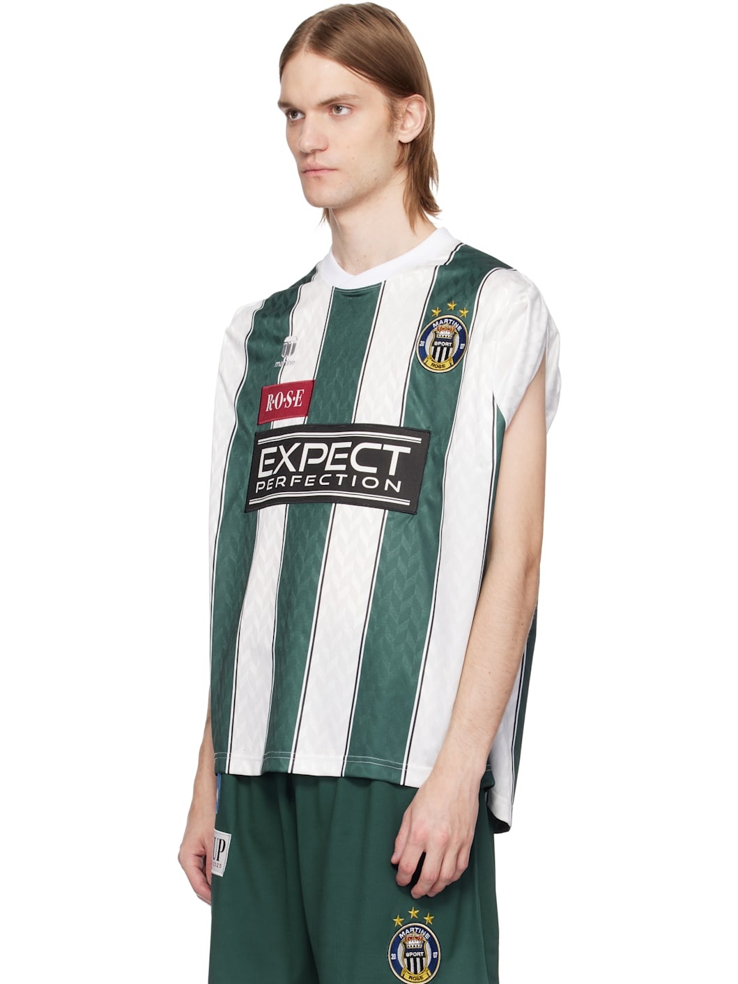 Martine Rose Football twist-sleeve top | REVERSIBLE