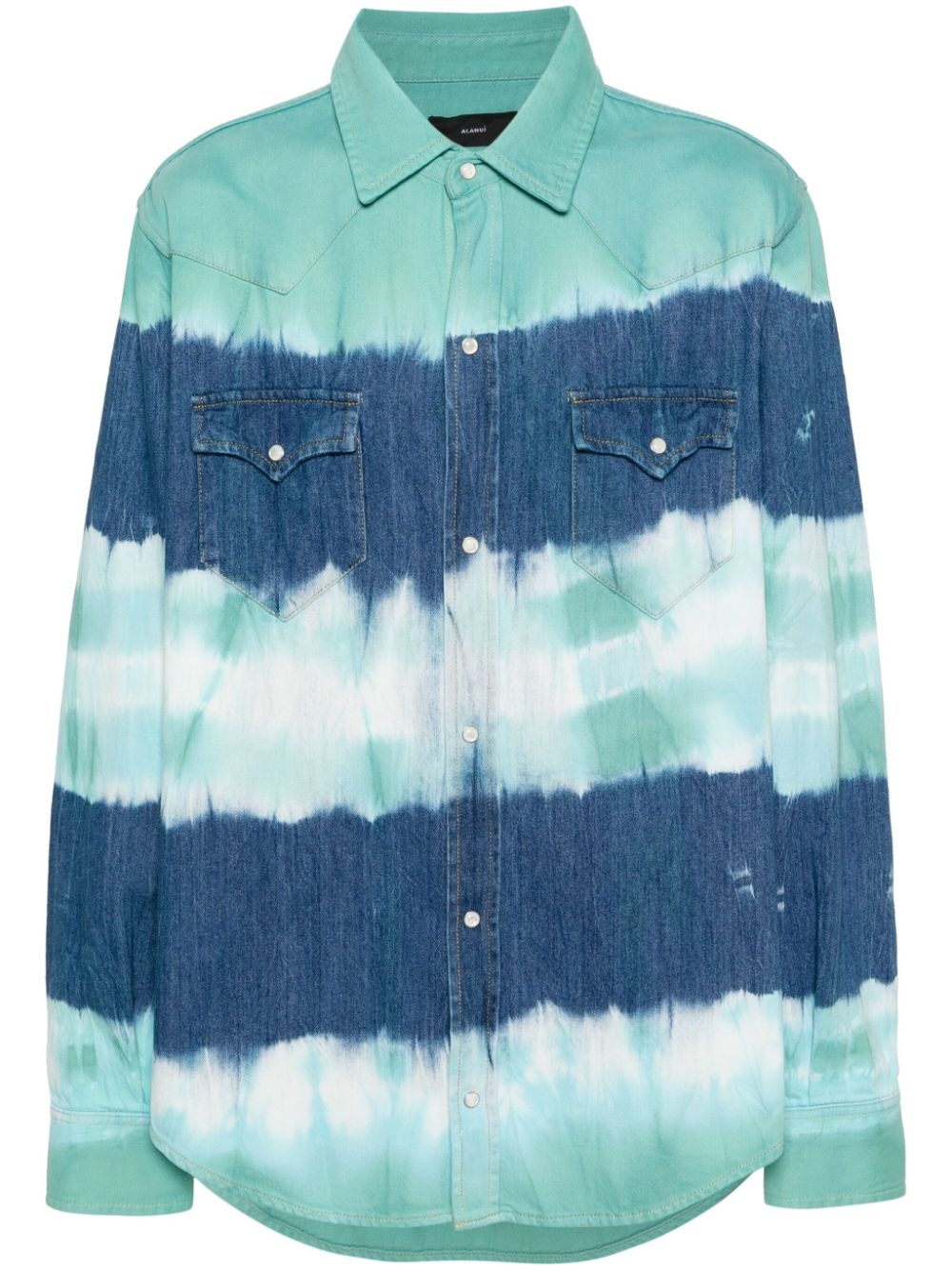 tie-dye print cotton shirt - 1