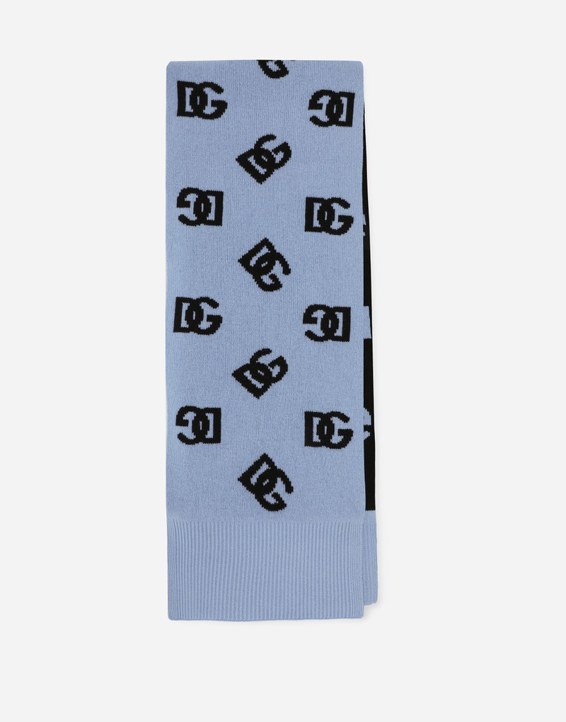 Dolce & Gabbana Wool scarf with jacquard DG logo outlook