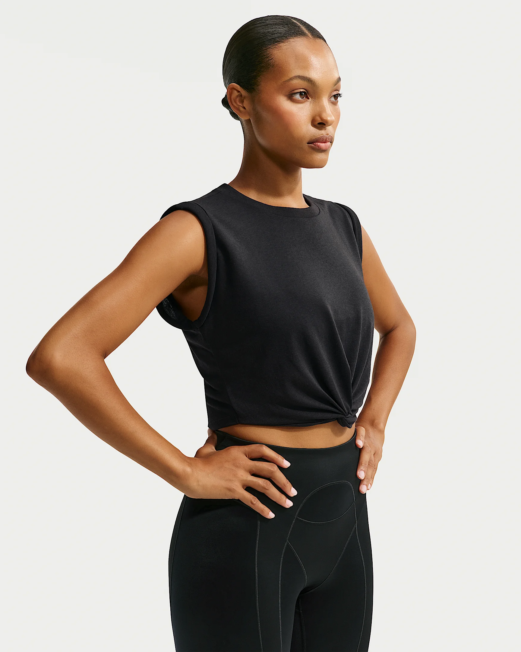 NikeSKIMS Performance Cotton Blend Women's Cropped Twist Tank Top - 1