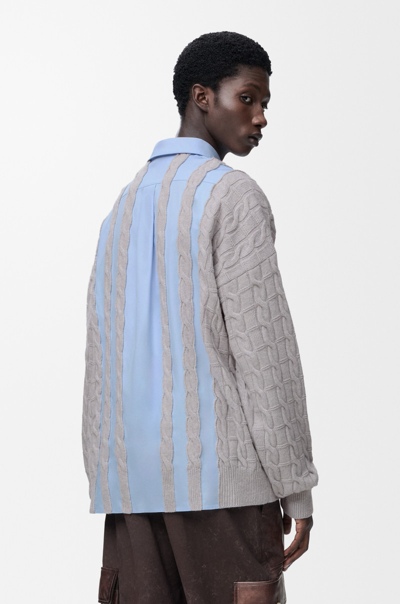 Hybrid shirt in cotton and wool 4