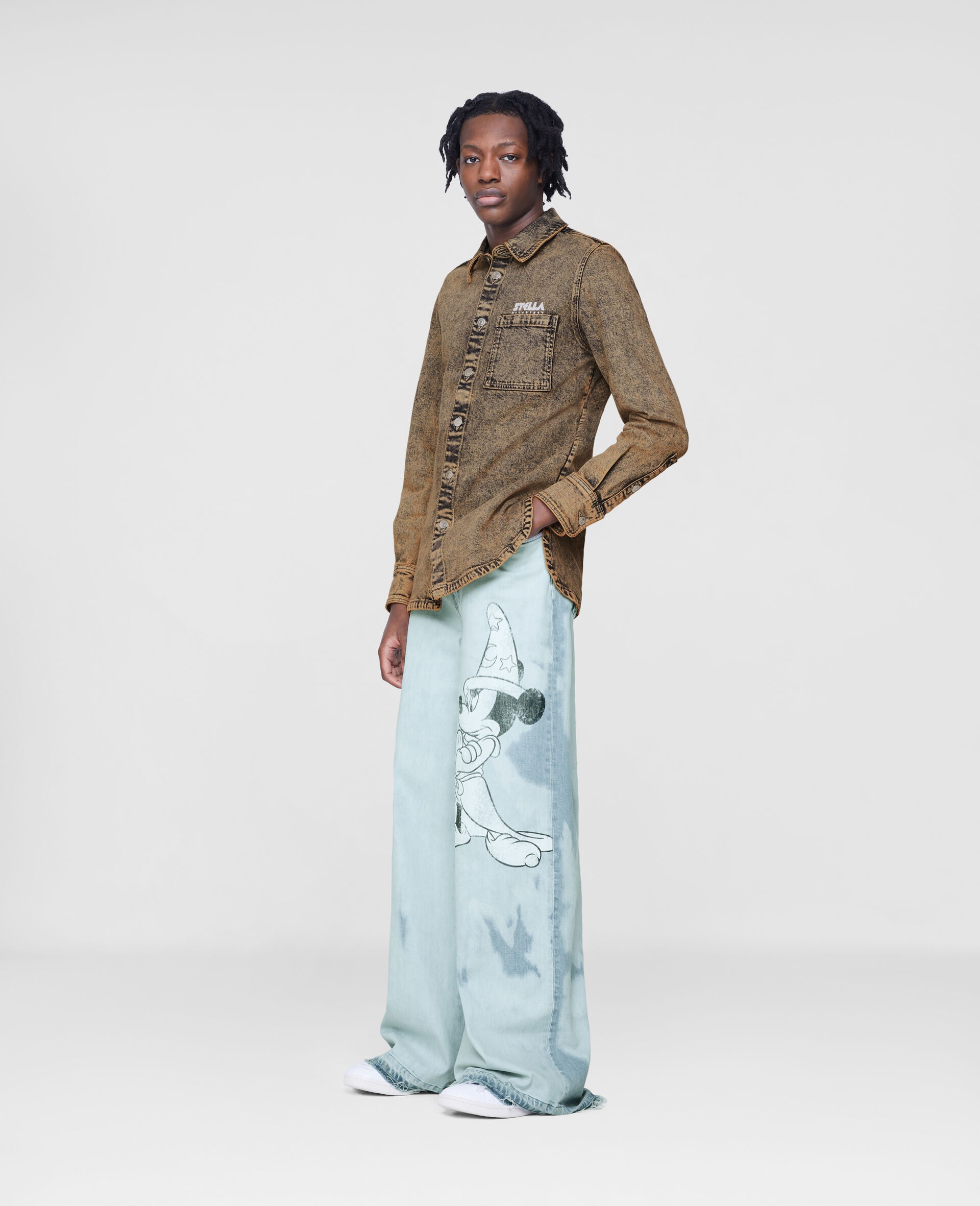 Fantasia Mickey Print Denim Pants - 4