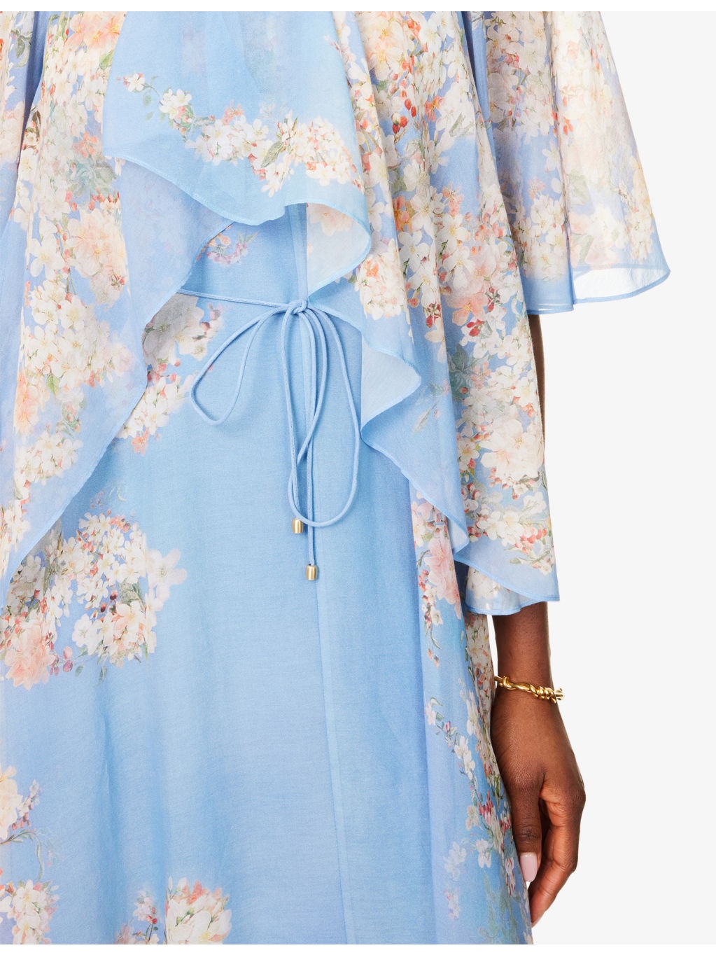 Cascadian Flared-Panels Cotton And Silk Maxi Dress - 5