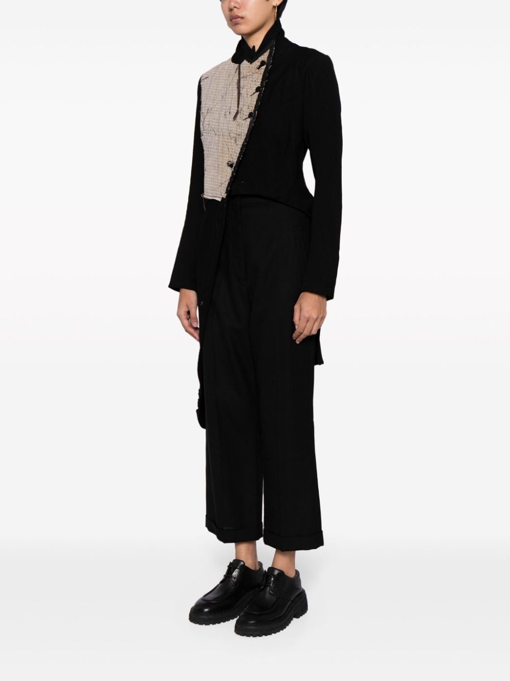 asymmetric wool jacket - 3