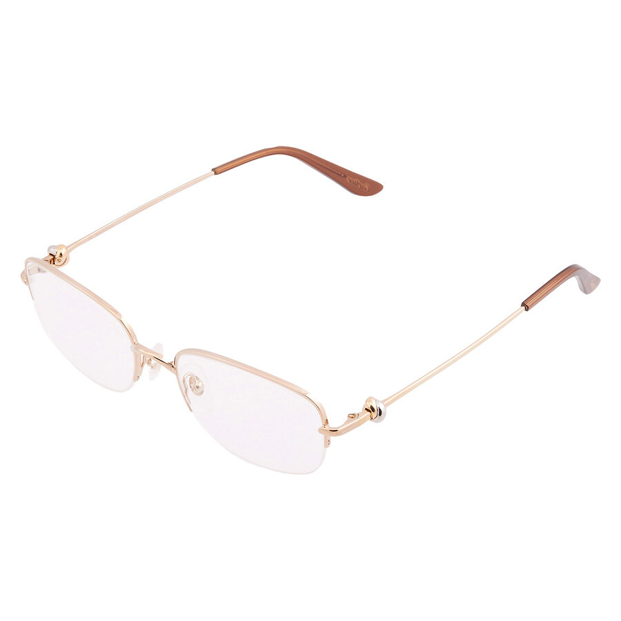 Cartier Trinity Demo Rectangular Ladies Eyeglasses CT0374O 001 54 - 3