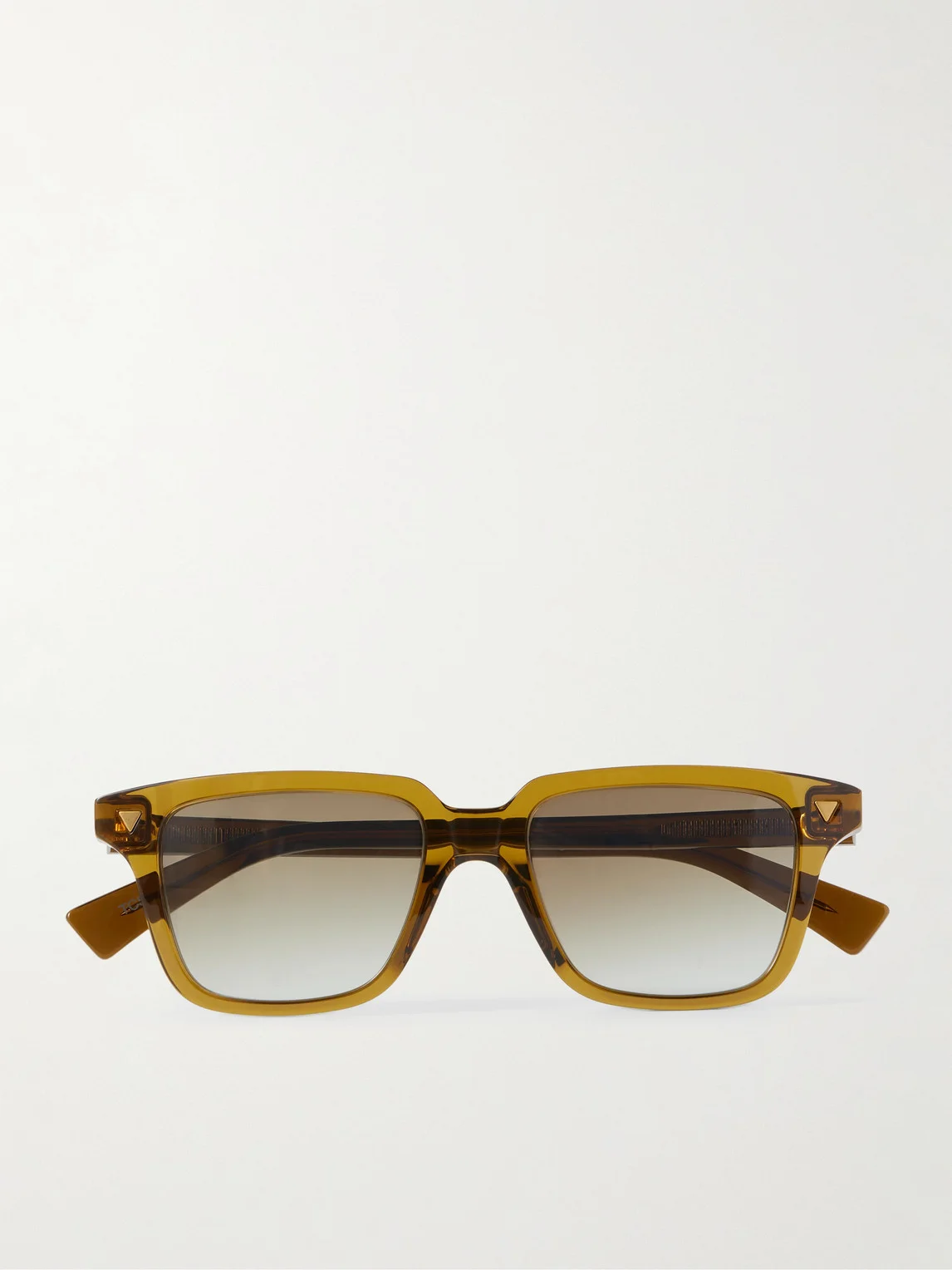 Triangle Stud Square-Frame Recycled-Acetate Sunglasses - 1