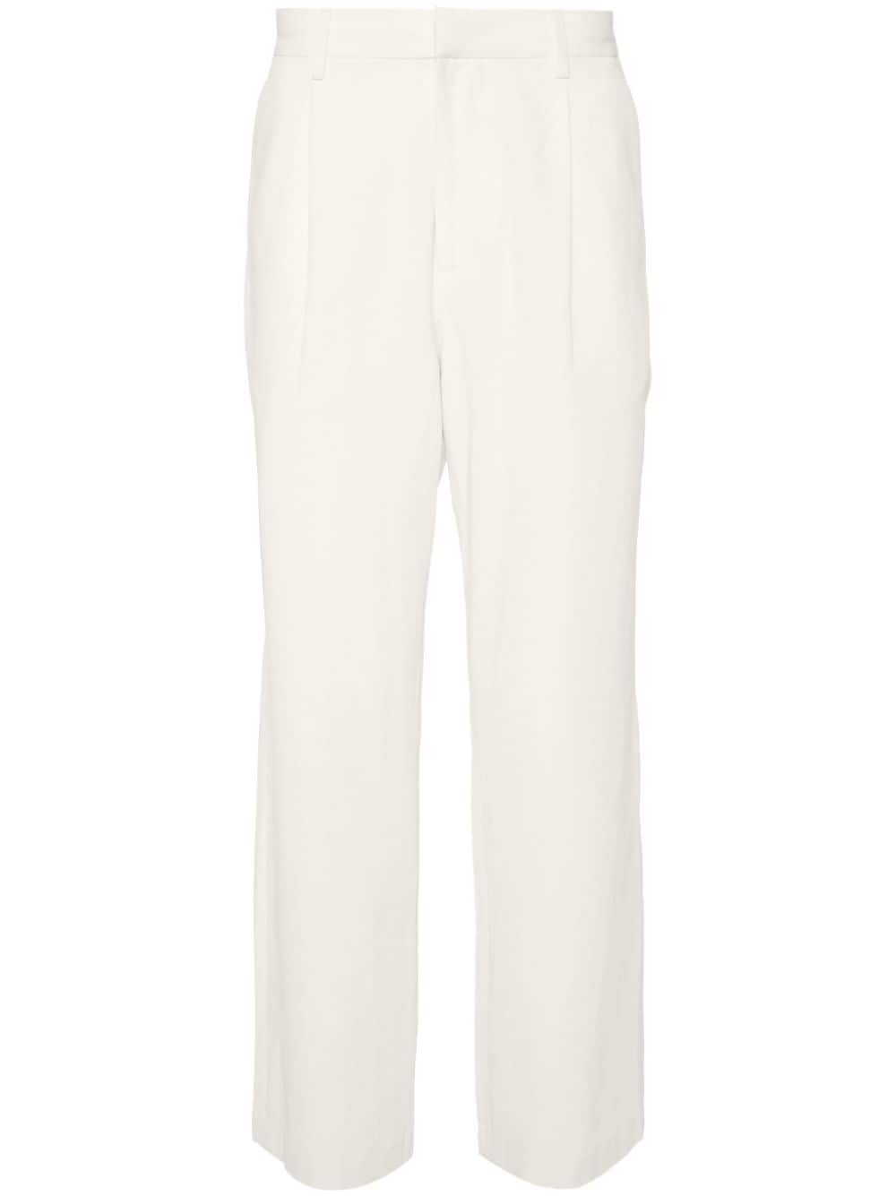 pleat-detail trousers - 1