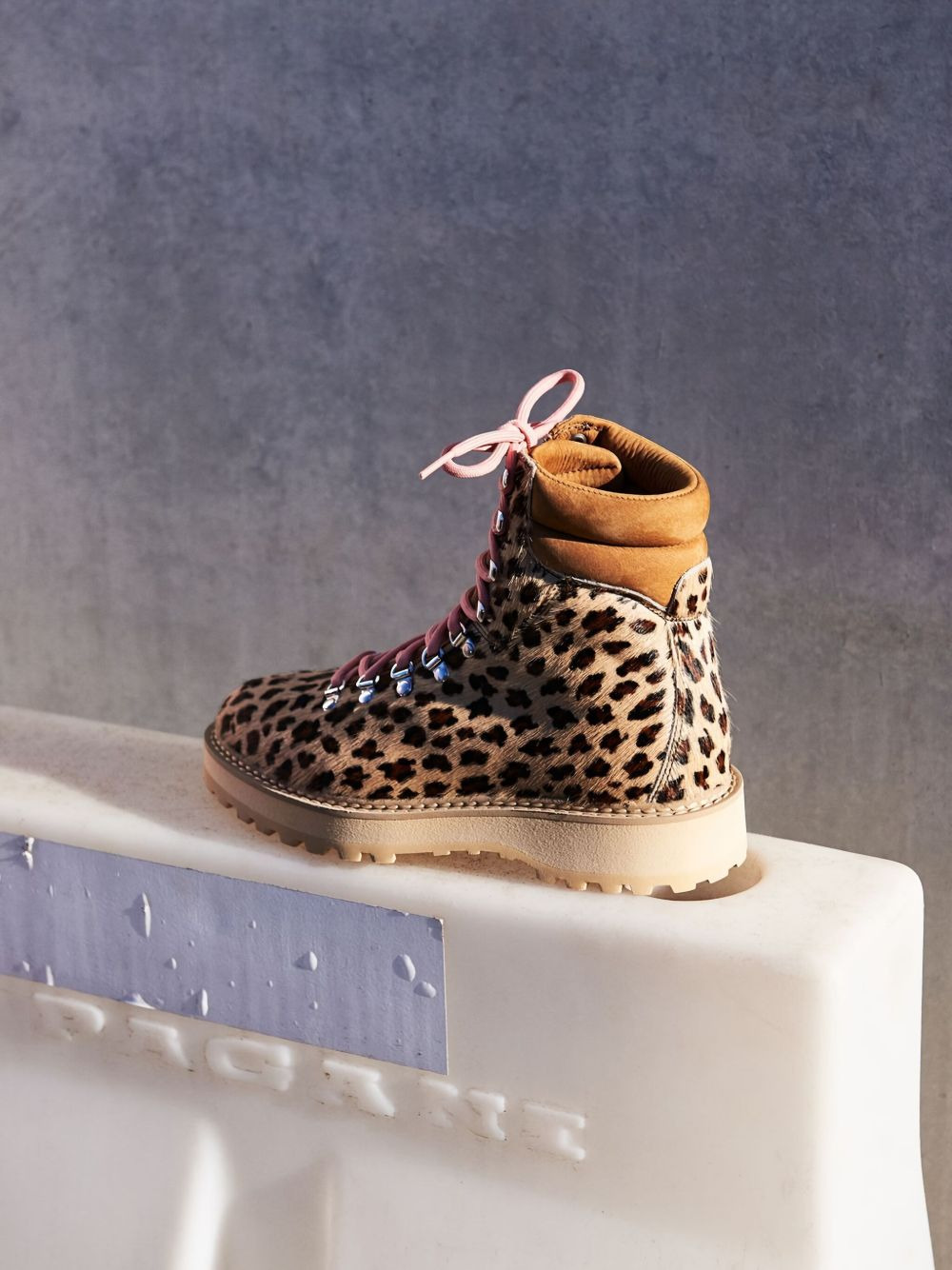 Monfumo leopard-print lace-up combat boots - 5