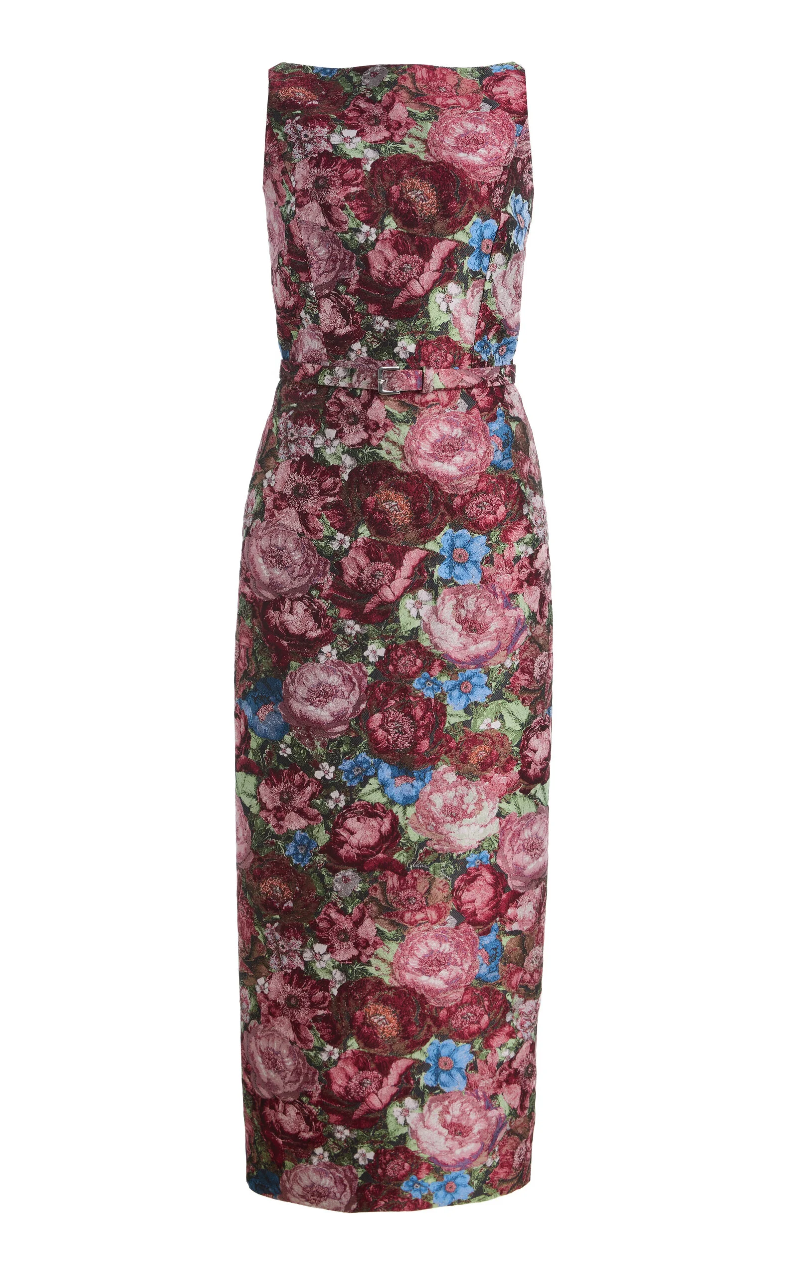 Dominique Floral Jacquard Dress - 1