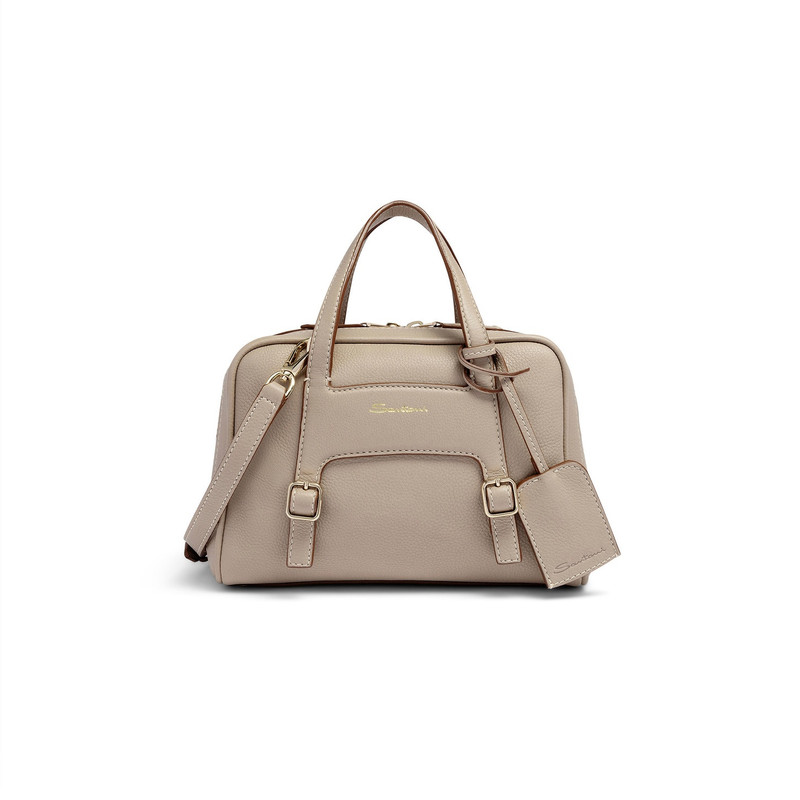 Beige leather handbag 1