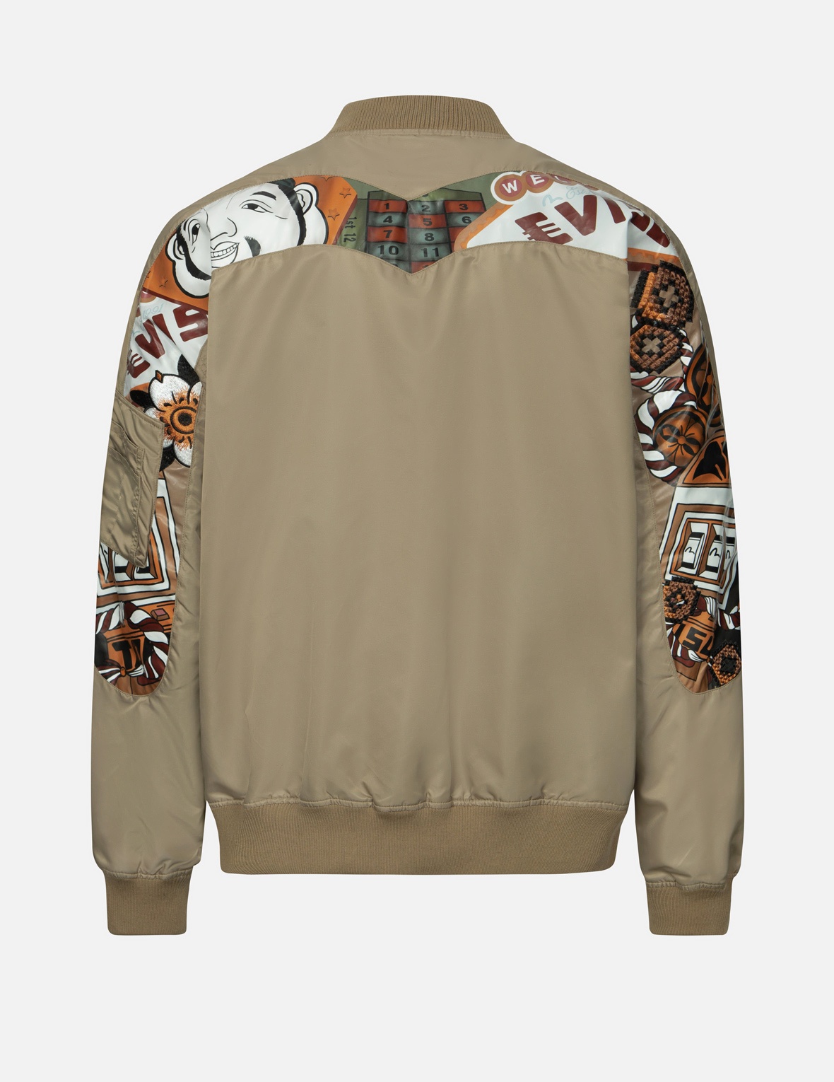 "VIRTUAL VACATION" DAICOCK PRINT LOOSE FIT BOMBER JACKET - 2