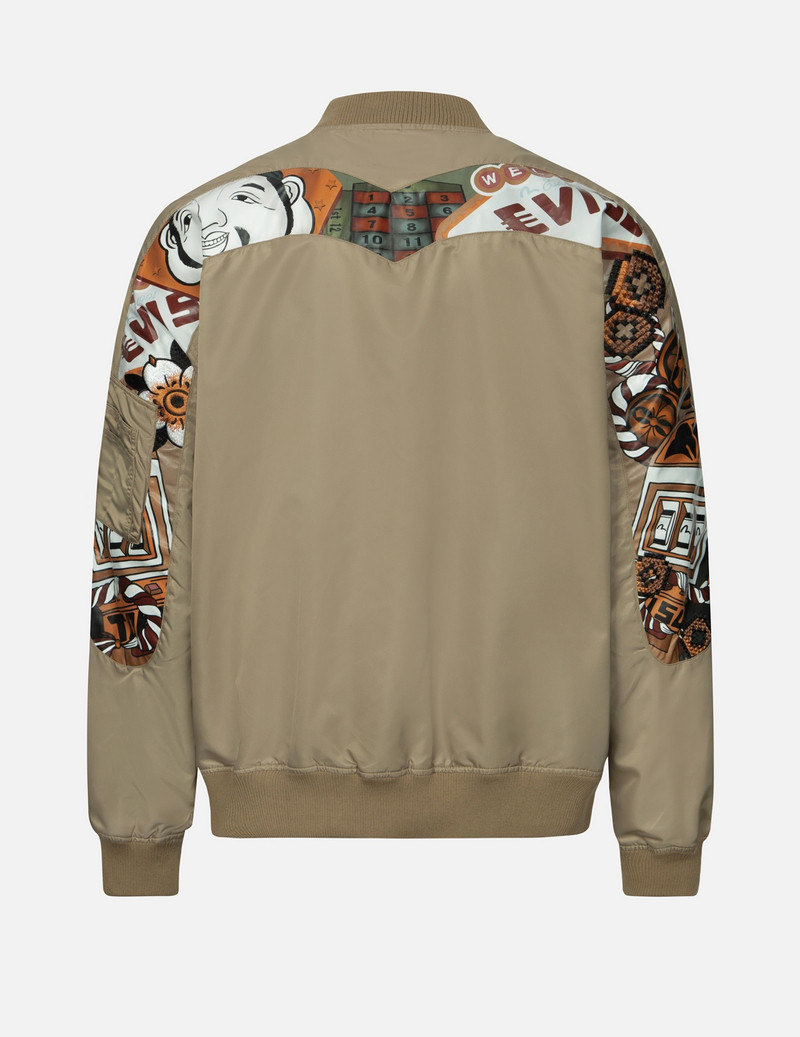 "VIRTUAL VACATION" DAICOCK PRINT LOOSE FIT BOMBER JACKET 2