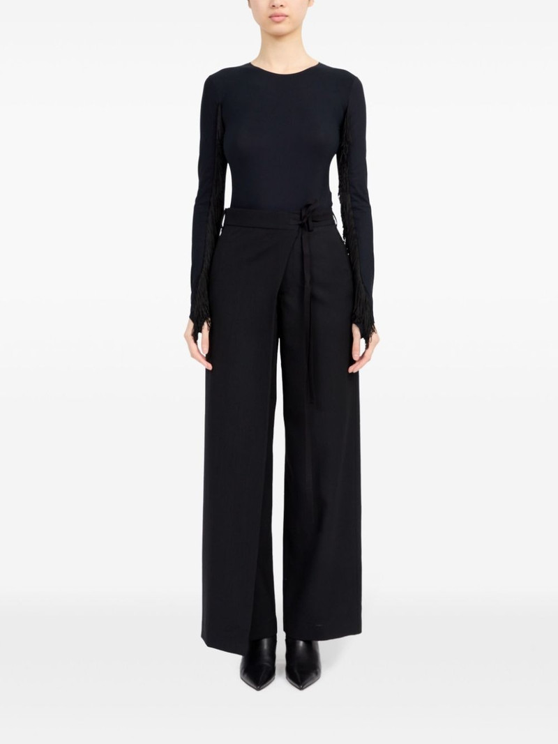 MM6 Maison Margiela single-stitch logo flared trousers outlook