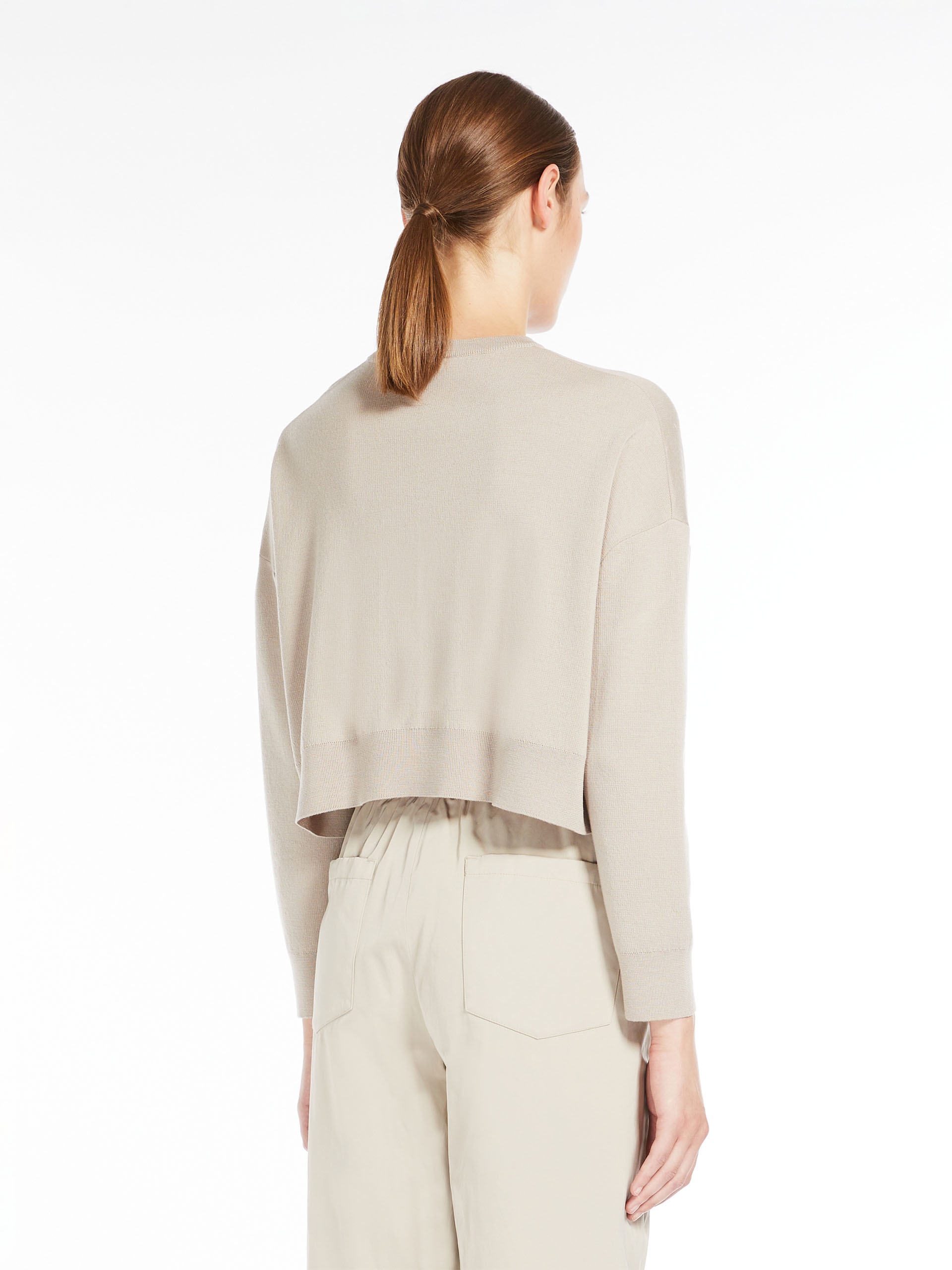 SIR Cropped jumper in jacquard wool - 4