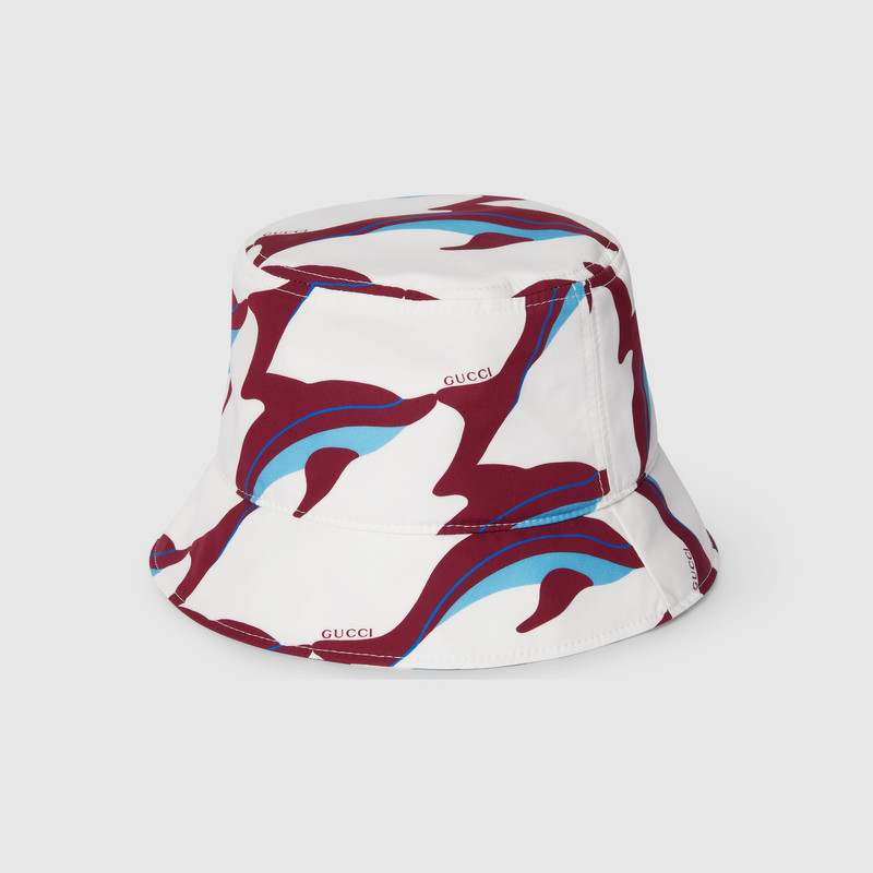 Printed cotton canvas bucket hat 1