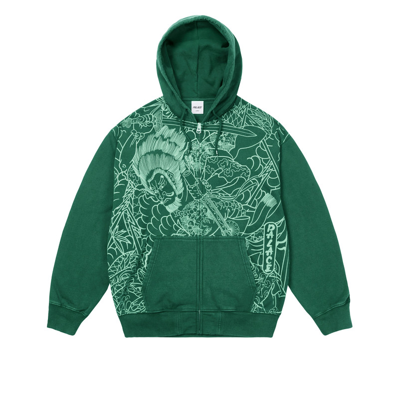 SUSANOO ZIP HOOD RACEY GREEN 1