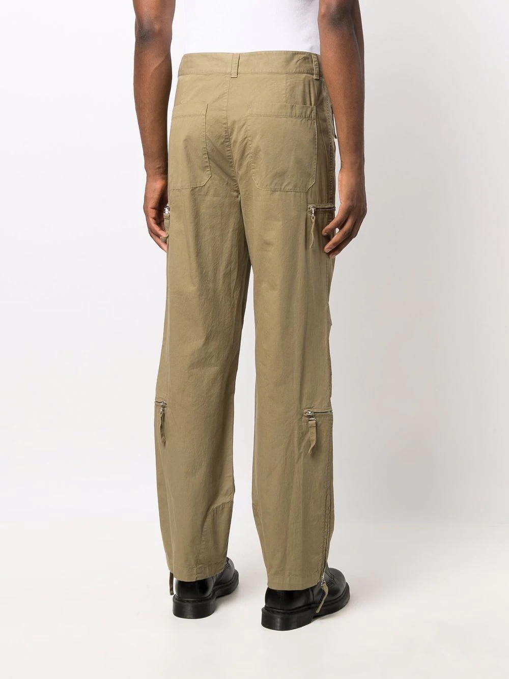 zip-pocket straight-leg trousers - 5
