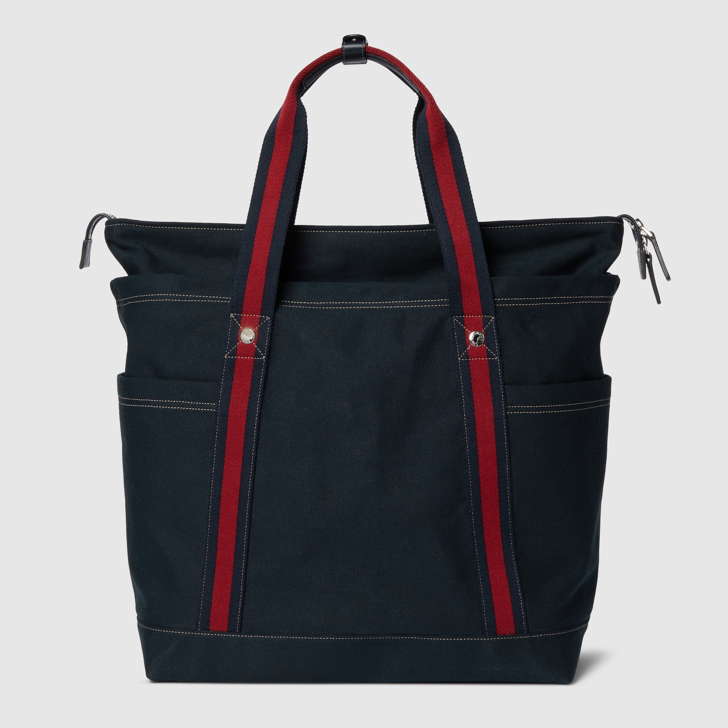 Medium printed canvas bag with Web - 7