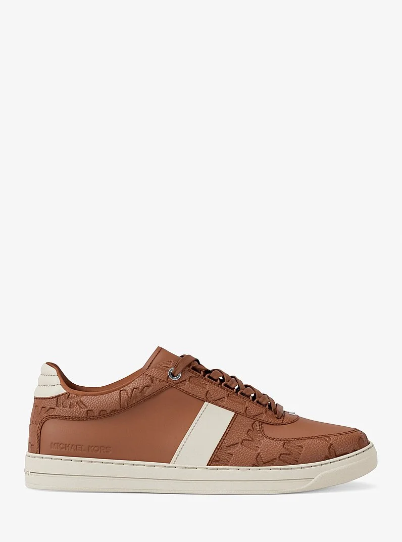 Brady Logo Embossed Leather Sneaker - 1