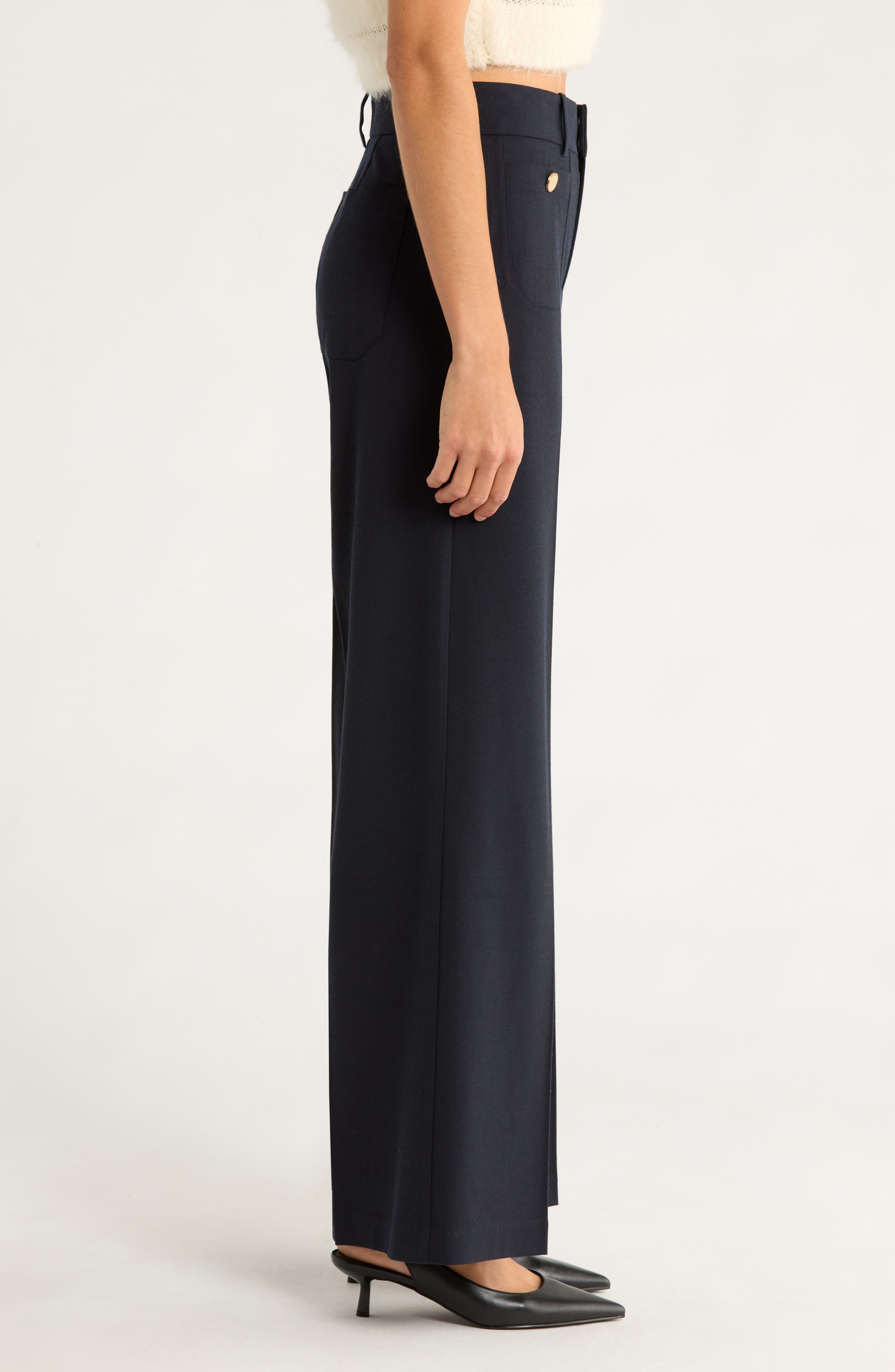FRAME Modernist High Waist Pocket Pants in Dark Navy at Nordstrom - 3