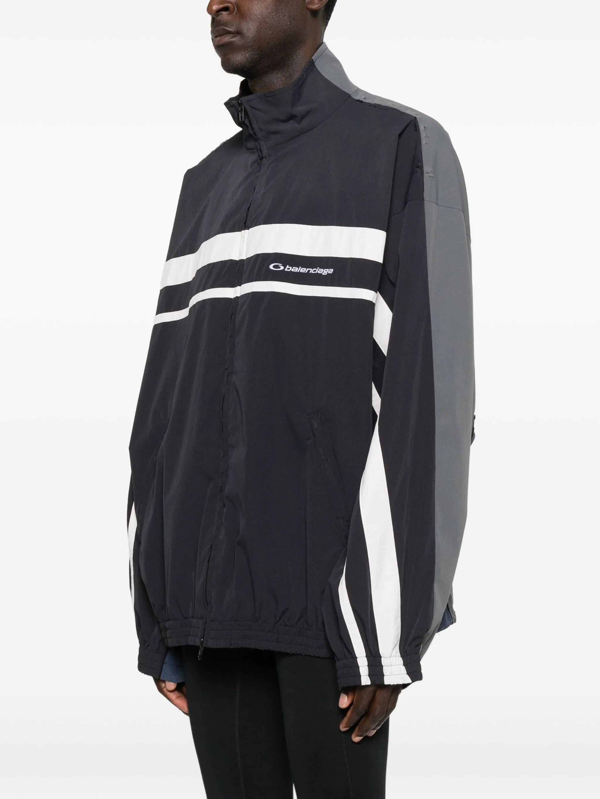 Balenciaga 50/50 Panelled Zip-up Jacket - 3