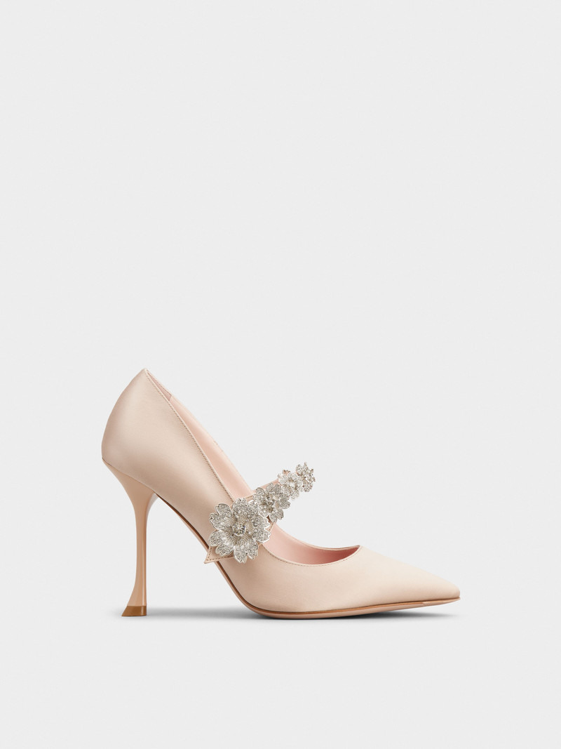 Bouquet Flower Babies Pumps in Satin 1