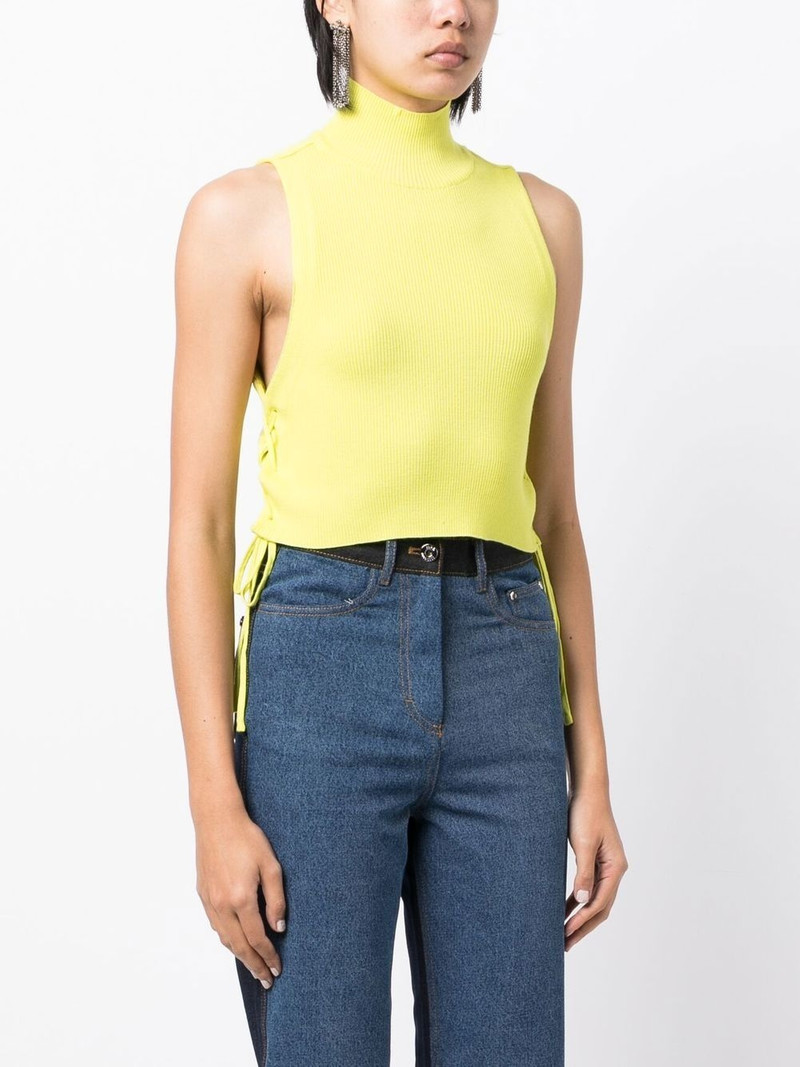lace-up detail vest top 3
