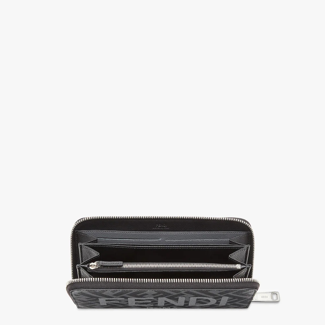 Rectangular continental wallet closed by zip on three sides. Organized into three gusseted compartme - 3