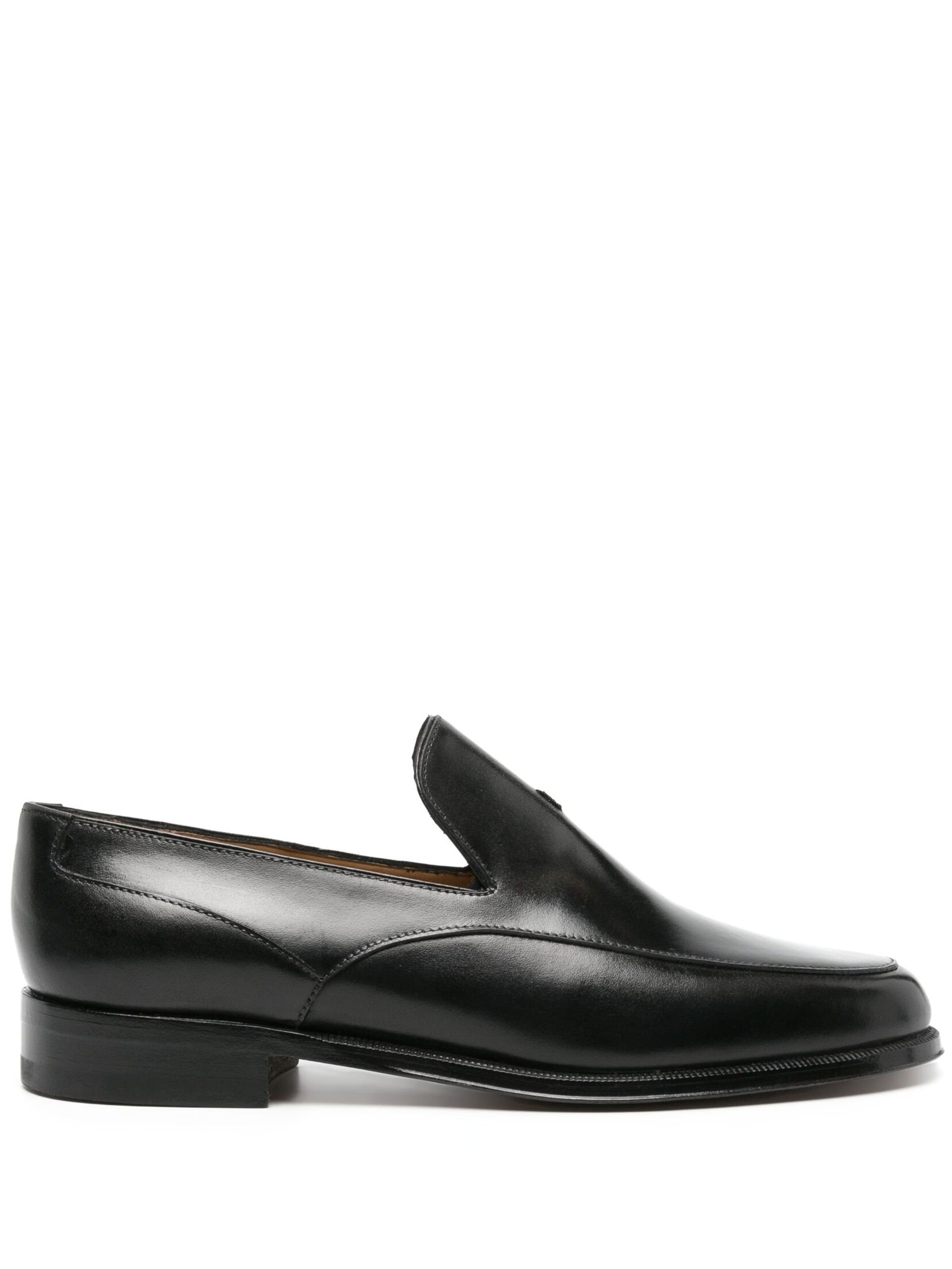 Black Enzo Leather Loafers - 1